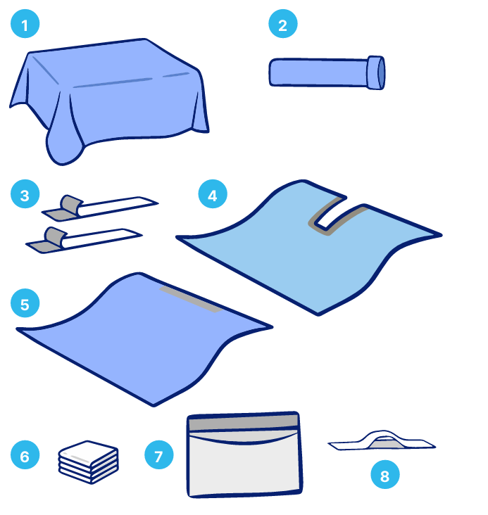 Комплект для операции на бедре №2 (арт.10437)